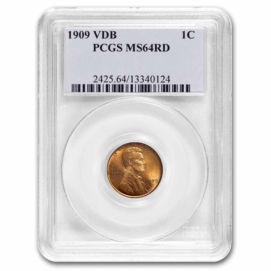 1909 VDB Lincoln Cent MS-64 PCGS (Red)