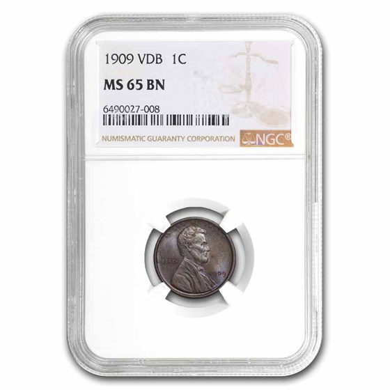 1909 VDB Lincoln Cent MS-65 NGC (Brown) 1909 VDB Lincoln Cent MS-65 NGC (Brown)