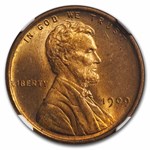 1909 VDB Lincoln Cent MS-65 NGC (Red/Brown)