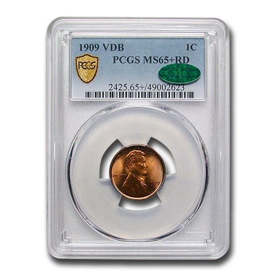 1909 VDB Lincoln Cent MS-65+ PCGS CAC (Red) 1909 VDB Lincoln Cent MS-65+ PCGS CAC (Red)