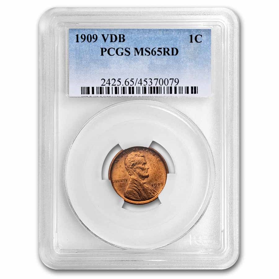 1909 VDB Lincoln Cent MS-65 PCGS (Red)