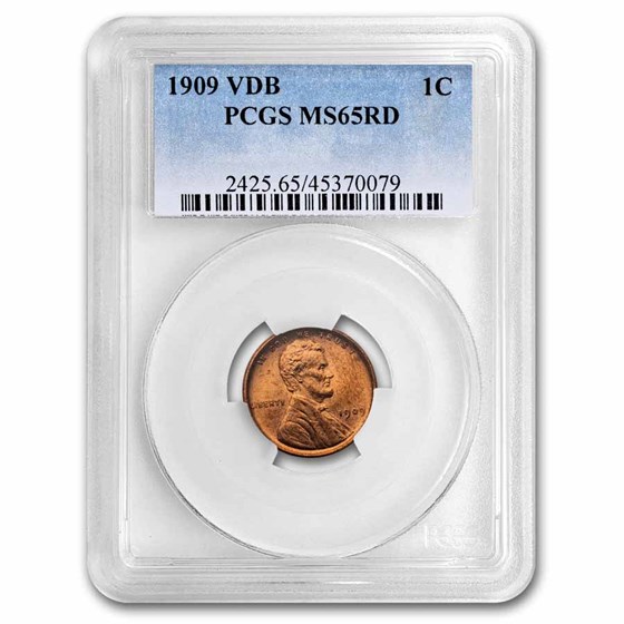 1909 VDB Lincoln Cent MS-65 PCGS (Red) 1909 VDB Lincoln Cent MS-65 PCGS (Red)