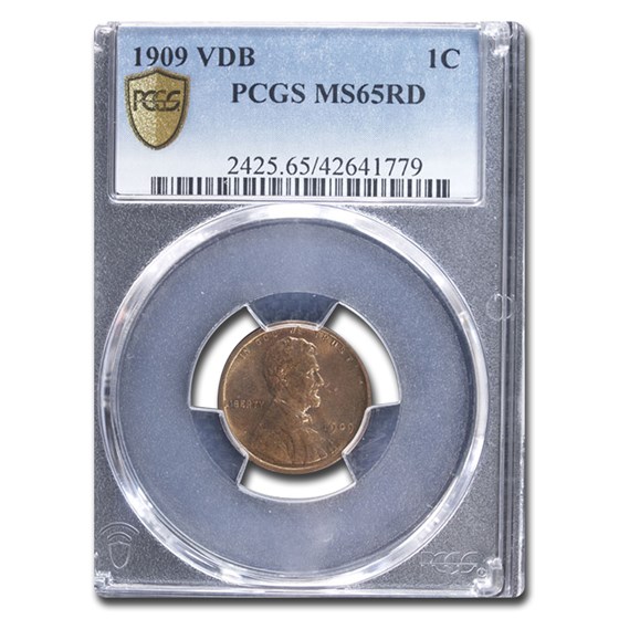 1909 VDB Lincoln Cent MS-65 PCGS (Red) 1909 VDB Lincoln Cent MS-65 PCGS (Red)