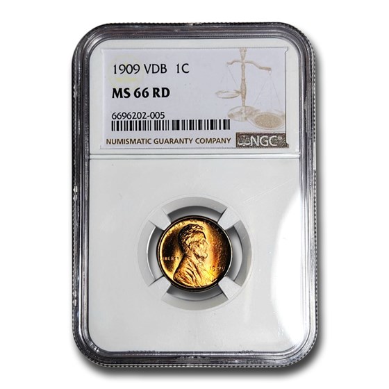 1909 VDB Lincoln Cent MS-66 NGC (Red) 1909 VDB Lincoln Cent MS-66 NGC (Red)