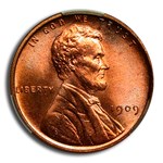 1909 VDB Lincoln Cent MS-67 CACG (Red)