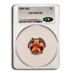 1909 VDB Lincoln Cent MS-67 CACG (Red)