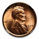 1909 VDB Lincoln Cent MS-67 NGC (Red/Brown)