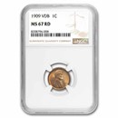 1909 VDB Lincoln Cent MS-67 NGC (Red)