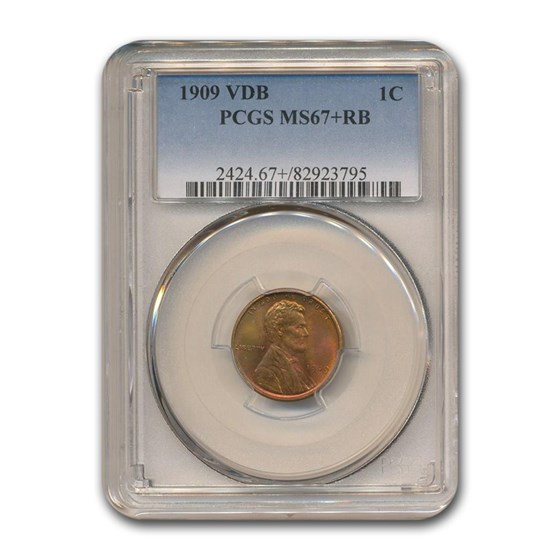 1909 VDB Lincoln Cent MS-67+ PCGS (Red/Brown) 1909 VDB Lincoln Cent MS-67+ PCGS (Red/Brown)