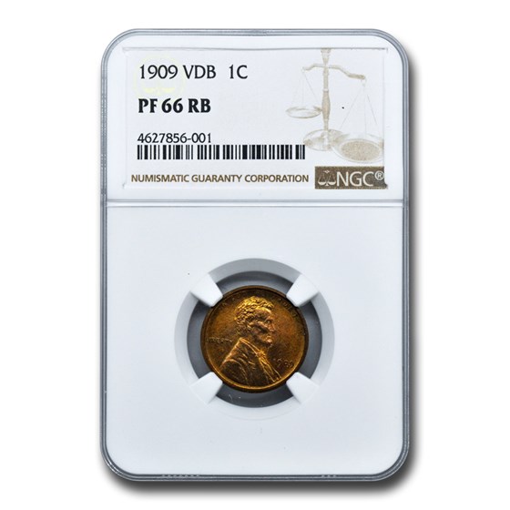 1909 VDB Lincoln Cent PF-66 NGC (Red/Brown)