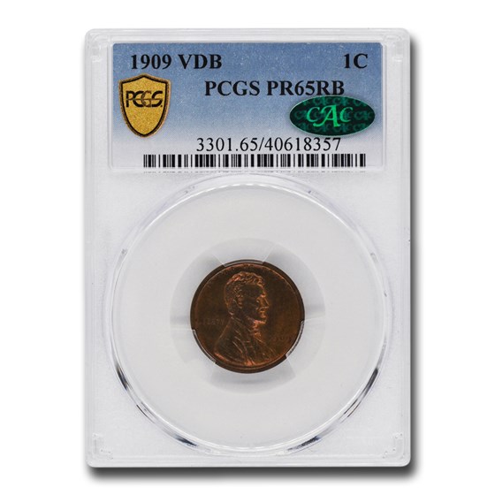 1909 VDB Lincoln Cent PR-65 PCGS CAC (Red/Brown) 1909 VDB Lincoln Cent PR-65 PCGS CAC (Red/Brown)