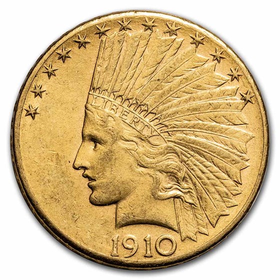 1910 $10 Indian Gold Eagle AU 1910 $10 Indian Gold Eagle AU