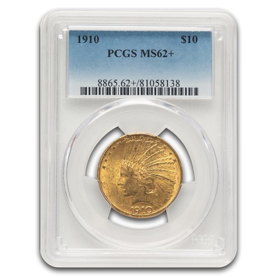 1910 $10 Indian Gold Eagle MS-62+ PCGS