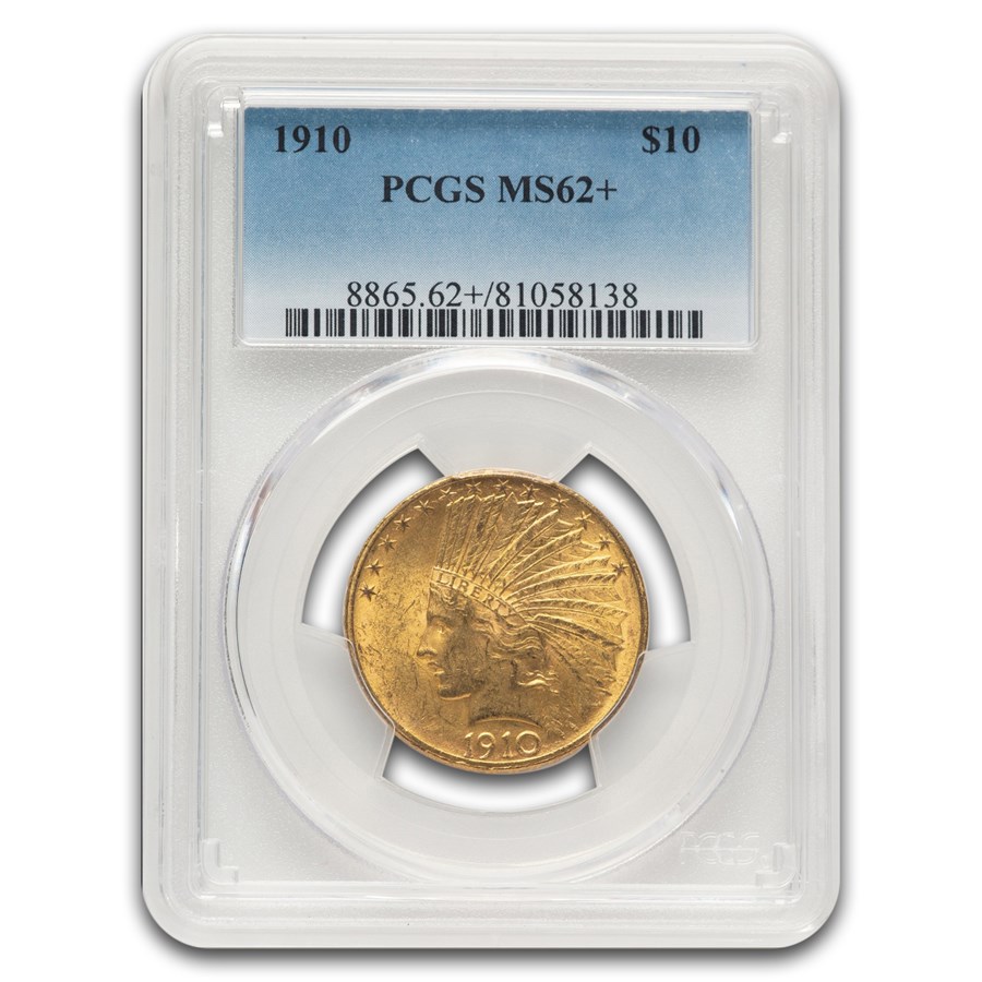 1910 $10 Indian Gold Eagle MS-62+ PCGS