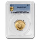 1910 $10 Indian Gold Eagle MS-63 PCGS