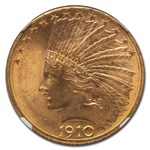 1910 $10 Indian Gold Eagle MS-65+ NGC