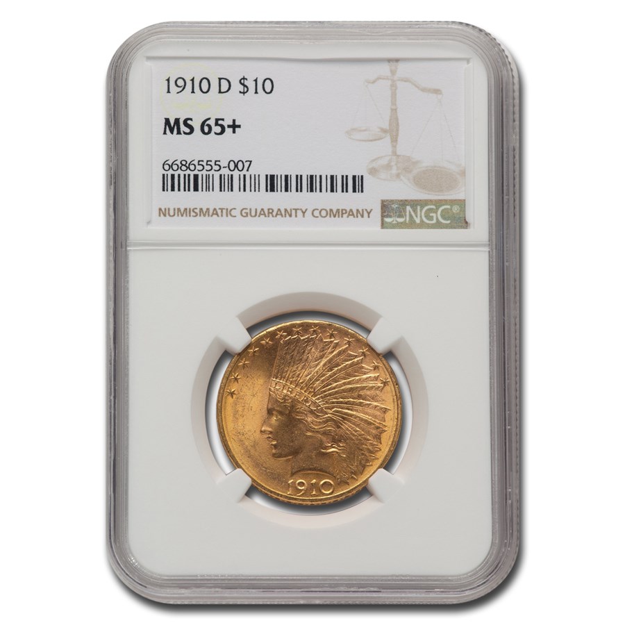 1910 $10 Indian Gold Eagle MS-65+ NGC