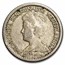 1910-1925 Netherlands Silver 25 Cents Wilhelmina Avg Circ