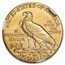 1910 $2.50 Indian Gold Quarter Eagle MS-61 NGC