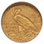 1910 $2.50 Indian Gold Quarter Eagle MS-62 NGC
