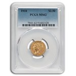 1910 $2.50 Indian Gold Quarter Eagle MS-62 PCGS