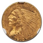 1910 $2.50 Indian Gold Quarter Eagle MS-63 NGC