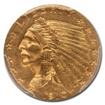 1910 $2.50 Indian Gold Quarter Eagle MS-63 PCGS