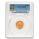 1910 $2.50 Indian Gold Quarter Eagle MS-63 PCGS