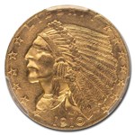 1910 $2.50 Indian Gold Quarter Eagle MS-64 PCGS