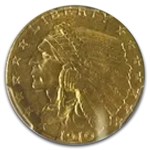1910 $2.50 Indian Gold Quarter Eagle MS-64 PCGS