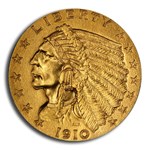 1910 $2.50 Indian Gold Quarter Eagle PR-65 PCGS CAC