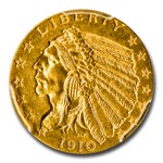 1910 $2.50 Indian Gold Quarter Eagle PR-65 PCGS