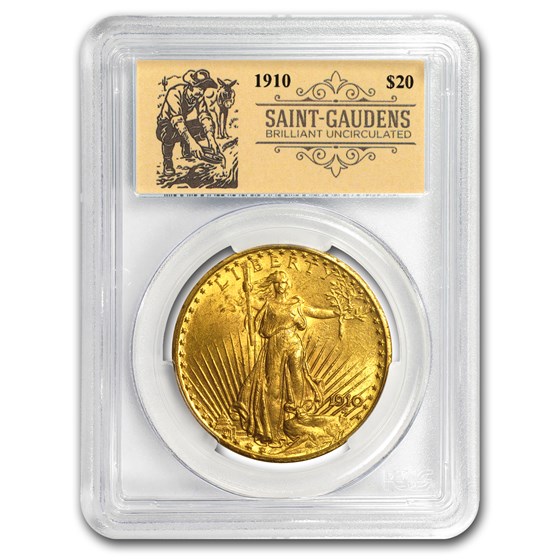 1910 $20 Saint-Gaudens Double Eagle BU PCGS (Prospector Label) 1910 $20 Saint-Gaudens Double Eagle BU PCGS (Prospector Label)