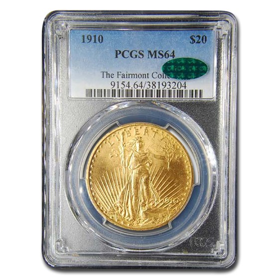 1910 $20 Saint-Gaudens Gold Double Eagle MS-64 PCGS CAC 1910 $20 Saint-Gaudens Gold Double Eagle MS-64 PCGS CAC
