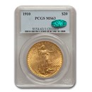 1910 $20 St Gaudens Gold Double Eagle MS-63 PCGS CAC