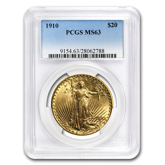 1910 $20 St Gaudens Gold Double Eagle MS-63 PCGS 1910 $20 St Gaudens Gold Double Eagle MS-63 PCGS