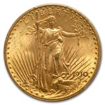 1910 $20 St Gaudens Gold Double Eagle MS-63+ PCGS
