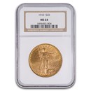1910 $20 St Gaudens Gold Double Eagle MS-64 NGC