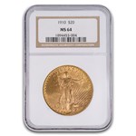 1910 $20 St Gaudens Gold Double Eagle MS-64 NGC
