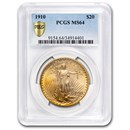 1910 $20 St Gaudens Gold Double Eagle MS-64 PCGS