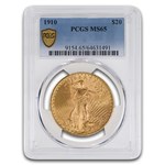 1910 $20 St Gaudens Gold Double Eagle MS-65 PCGS