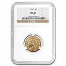 1910 $5 Indian Gold Half Eagle MS-61 NGC 1910 $5 Indian Gold Half Eagle MS-61 NGC