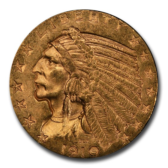 1910 $5 Indian Gold Half Eagle MS-61 PCGS CAC 1910 $5 Indian Gold Half Eagle MS-61 PCGS CAC