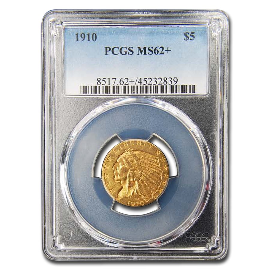 Buy 1910 $5 Indian Gold Half Eagle MS-62+ | APMEX