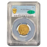 1910 $5 Indian Gold Half Eagle MS-63 PCGS CAC