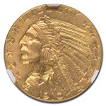 1910 $5 Indian Gold Half Eagle MS-64+ NGC