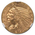 1910 $5 Indian Gold Half Eagle MS-65 NGC