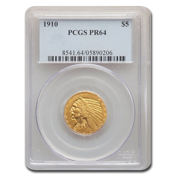 1910 $5 Indian Gold Half Eagle PR-64 PCGS 1910 $5 Indian Gold Half Eagle PR-64 PCGS
