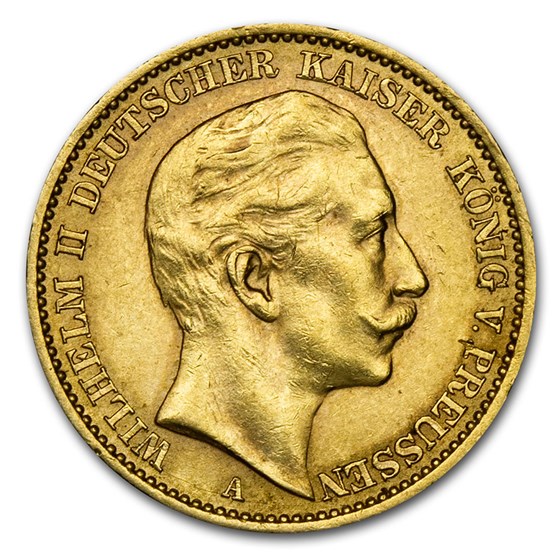 1910-A Germany Gold 20 Marks Prussia Wilhelm II BU 1910-A Germany Gold 20 Marks Prussia Wilhelm II BU