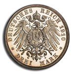 1910-A Germany Silver 3 Mark Ernst PR-66 PCGS (S-W-E)